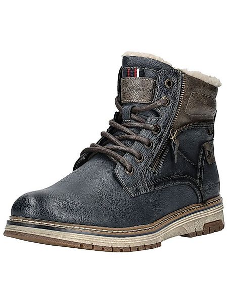 TOM TAILOR Tom Tailor Stiefelette Lederimitat/Textil Schnürstiefelette günstig online kaufen