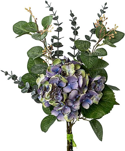 Kunstblumenstrauß Hortensien-Mix-Bouquet Bouquet, Creativ green, Höhe günstig online kaufen