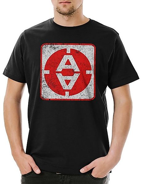 Urban Backwoods Print-Shirt Vintage Alpha Moonbase Door Logo Herren T-Shirt günstig online kaufen