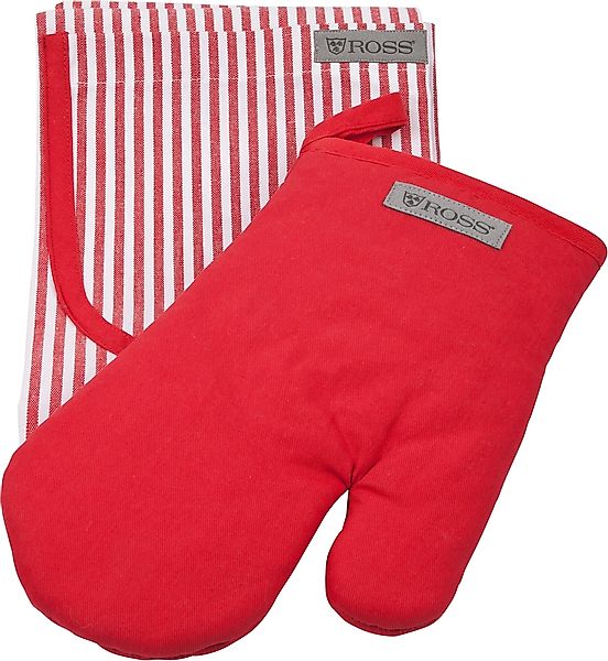ROSS Grillhandschuhe "Exclusiv" inkl. Latzschürze, 100% Baumwolle günstig online kaufen