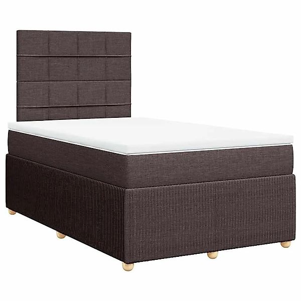 vidaXL Boxspringbett mit Matratze Dunkelbraun 120x190 cm Stoff 3291998 günstig online kaufen
