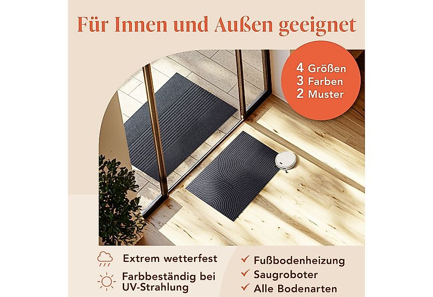 Blumtal Fußmatte rutschfeste Schmutzfangmatte aus langlebigem Polyester, Fu günstig online kaufen