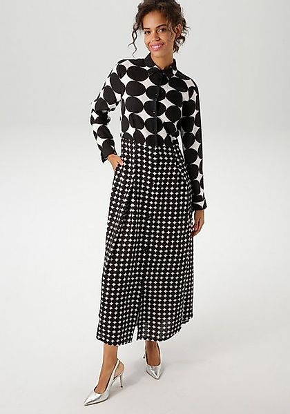 Aniston CASUAL Maxikleid, im Mustermix aus großen und kleinen Kreisen günstig online kaufen