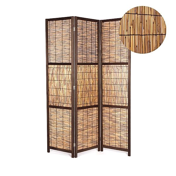 CREEDWOOD Paravent RAUMTEILER "CALA", Schilfrohr, 170x120 günstig online kaufen