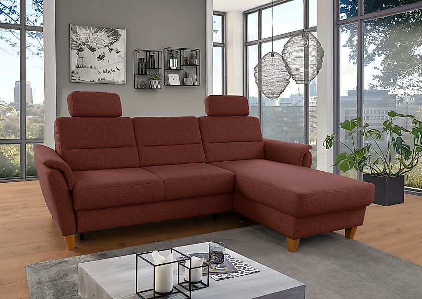 Home affaire Ecksofa Palmera L-Form, Federkern, günstig online kaufen