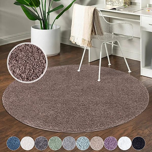 Carpet City Hochflor-Teppich "City Shaggy" rund 30 mm Höhe Teppich Langflor günstig online kaufen