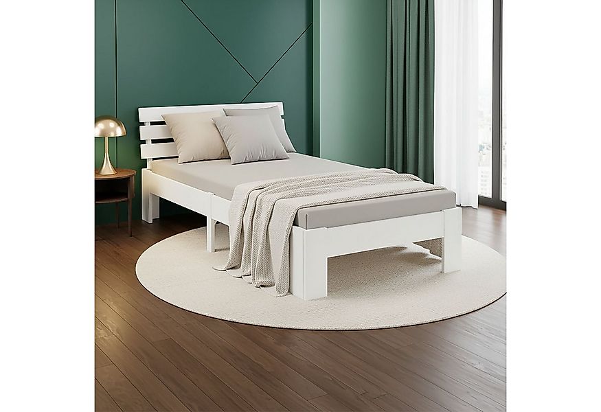 Homestyle4u Holzbett 90x200 120x200 140x200 160x200 180x200 Doppelbett Kopf günstig online kaufen