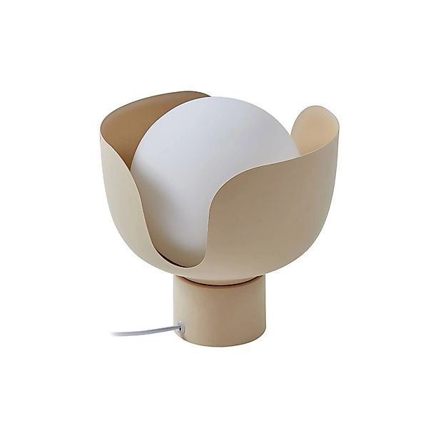 Lindby Tischlampe Fiora 10030585 Modern in Creme aus Metall 1-flammig E27 W günstig online kaufen