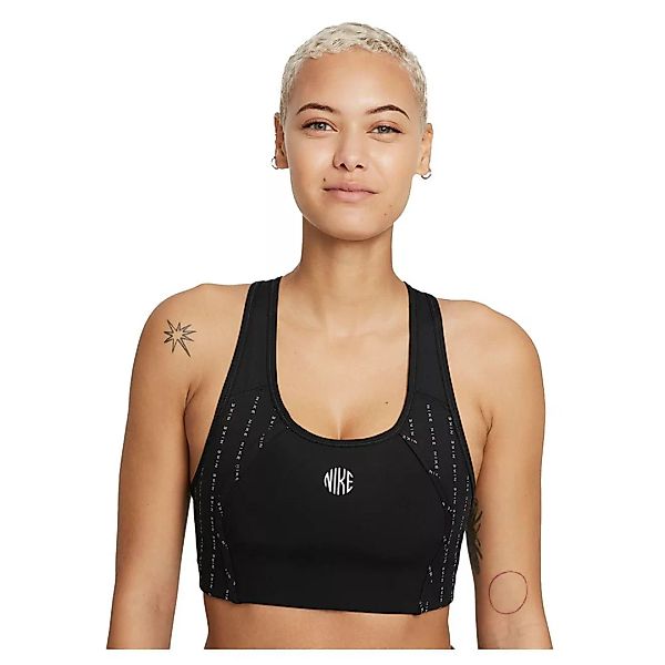 Nike Dri Fit Swoosh Icon Clash Medium Support Sport-bh S Black / White / Wh günstig online kaufen