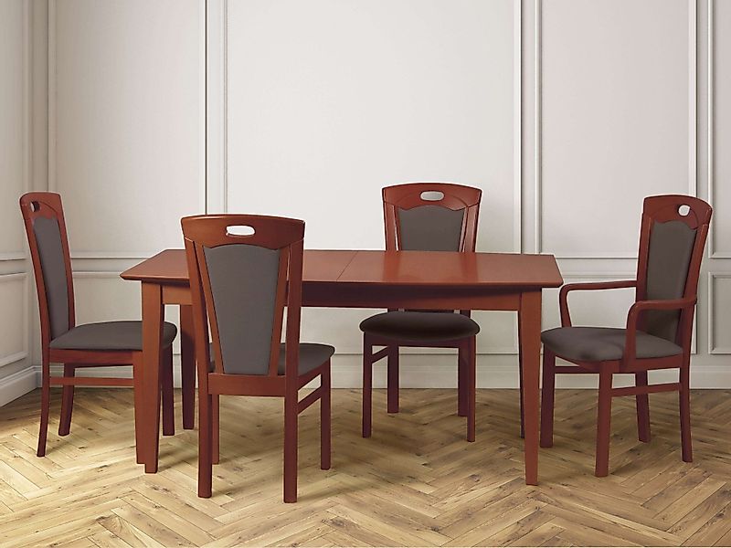 Home affaire Esszimmerstuhl "FERDI, Armlehnstuhl, Made in Italy, Massivholz günstig online kaufen