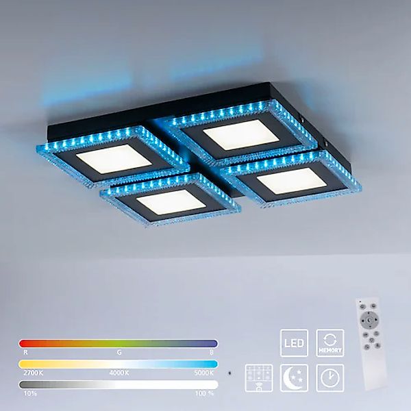 JUST LIGHT LED Deckenleuchte »ACRI« LED-Board 1 Stk. warmweiß - kaltweiß günstig online kaufen