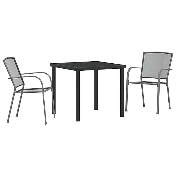 vidaXL Garten Essgruppe 3-Tlg Anthrazit Stahl 3379282 günstig online kaufen