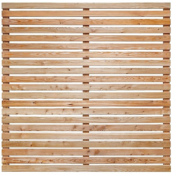 GartenLand Rhombus Holz Zaun Römö ca. 180x180cm Lärche Natur mit 3 Riegeln günstig online kaufen