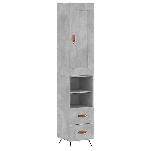 vidaXL Highboard Betongrau 34,5x34x180 cm Holzwerkstoff 3200237 günstig online kaufen