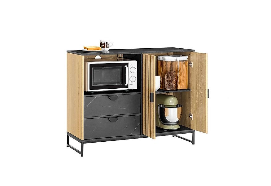 SoBuy Sideboard FSB103, Küchenschrank Kommode Mikrowellenschrank Mehrzwecks günstig online kaufen