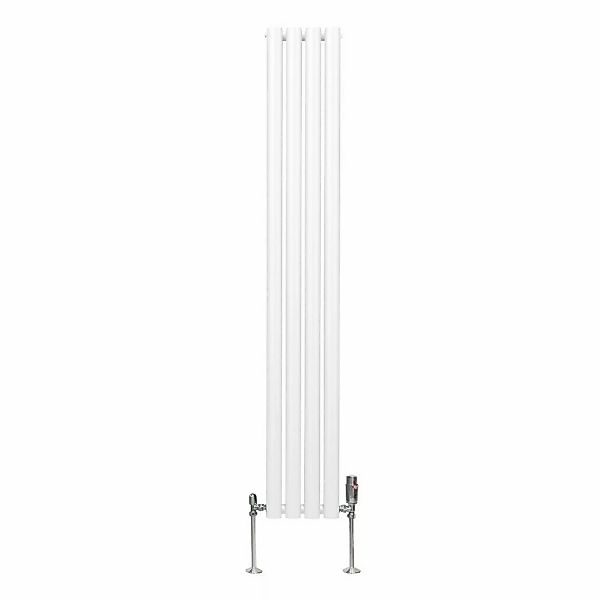 Monstershop Oval Röhrenheizkörper & Chrom Thermostatventile 1600mm x 240mm günstig online kaufen