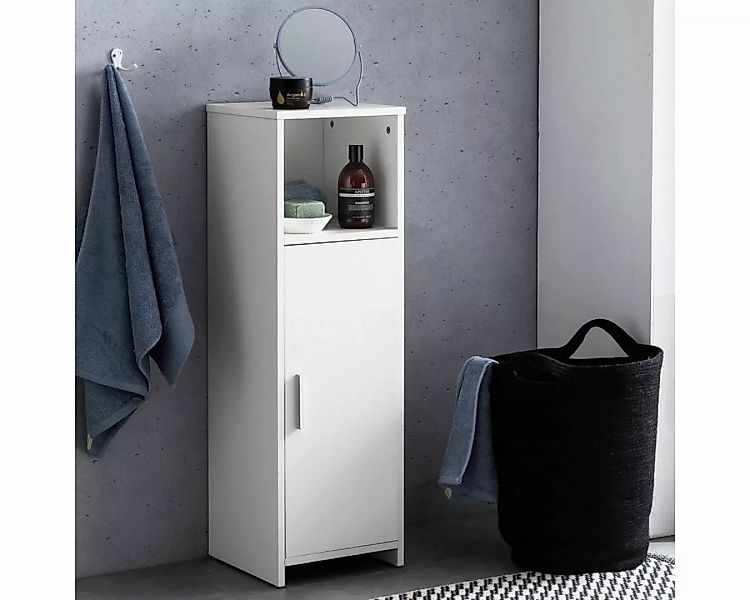 lovingHome® Midischrank Badezimmerschrank mit Tür und Ablagefach Badschrank günstig online kaufen