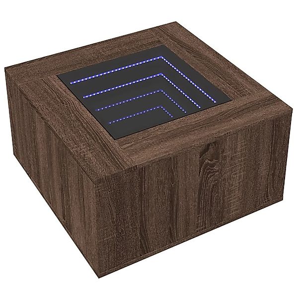 vidaXL Couchtisch LED-Couchtisch Braun Eichen-Optik 60x60x40 günstig online kaufen