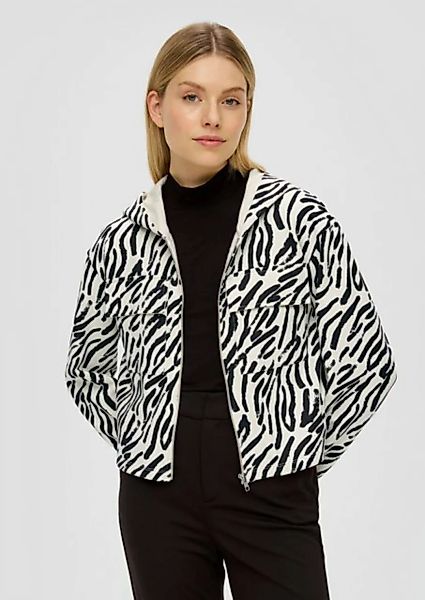 s.Oliver Sweatshirt Sweatshirtjacke mit Zebra-Muster günstig online kaufen