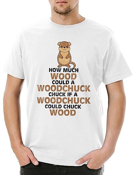 Urban Backwoods Print-Shirt Urban Backwoods Woodchuck Herren T-Shirt Weiß G günstig online kaufen