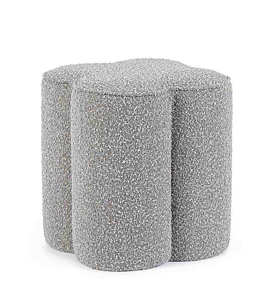Bizzotto Pouf Cointa aus Boucle-Stoff, Grau günstig online kaufen