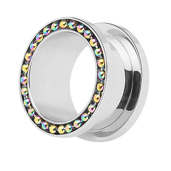 Taffstyle Plug Piercing Silber mit Stahl günstig online kaufen