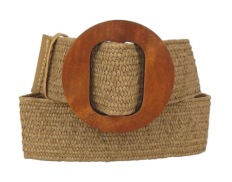 Ella Jonte Flechtgürtel Stretchgürtel mit Holzschnalle im Boho Ibiza Style günstig online kaufen