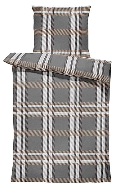 One Home Bettwäsche Karo Streifen, Fleece, günstig online kaufen