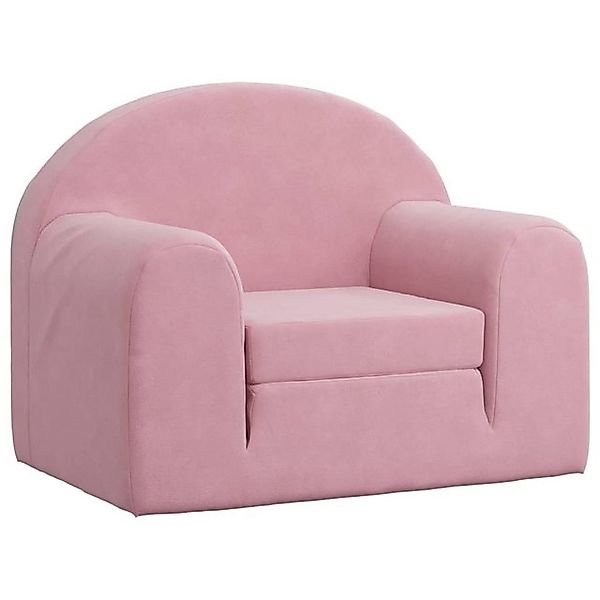 vidaXL Kindersofa, Schlafsofa für Kinder Rosa Weich Plüsch günstig online kaufen
