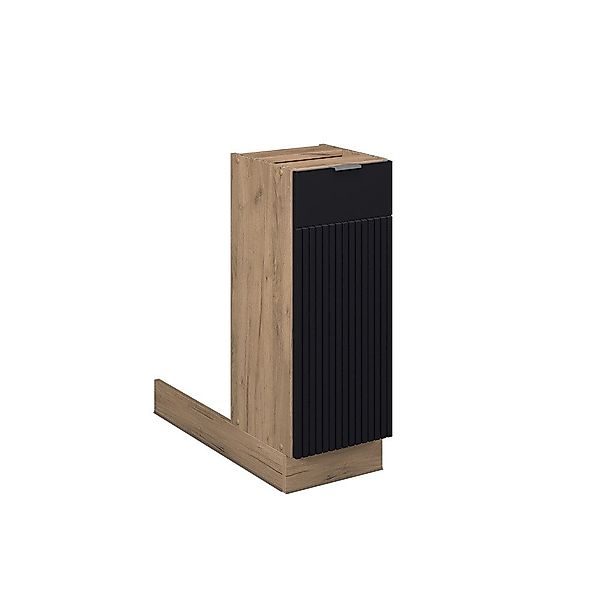 Vicco Unterschrank Fame-Line, Schwarz gestreift/Goldkraft Eiche, günstig online kaufen