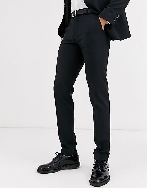 Tommy Hilfiger – Hampton – Schmal geschnittene Anzughose-Schwarz günstig online kaufen