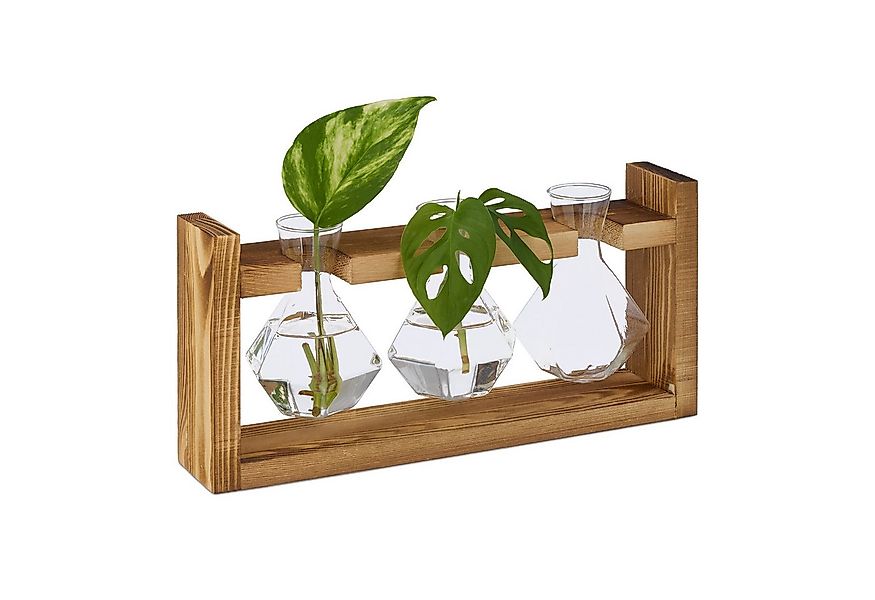 relaxdays Dekovase Reagenzglas Vase mit Ständer, C günstig online kaufen