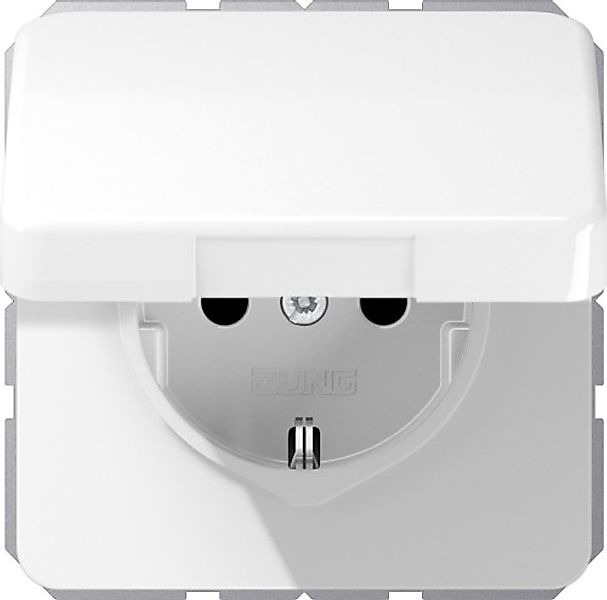 Jung SCHUKO-Steckdose 16A 250V Klappdeckel CD 1520 BFKIKL WW - CD1520BFKIKL günstig online kaufen