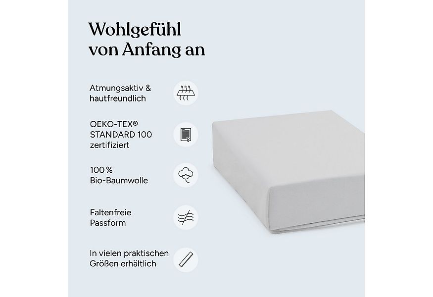 Ehrenkind Spannbettlaken für Babybett & Kinderbett, 100% Bio-Baumwolle, atm günstig online kaufen