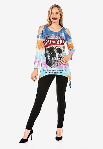Cipo & Baxx T-Shirt LONG SLEEVE T-SHIRT zusätzlich mit kleinen, glitzernden günstig online kaufen