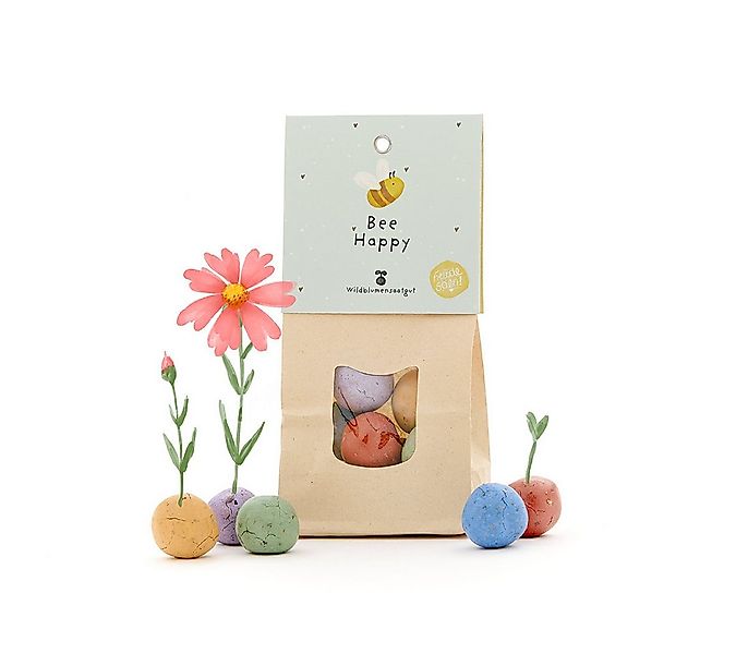 Die Stadtgärtner Blumensamen 8 Wildblumen-Saatkugeln mit Bienen Motiv, Gesc günstig online kaufen