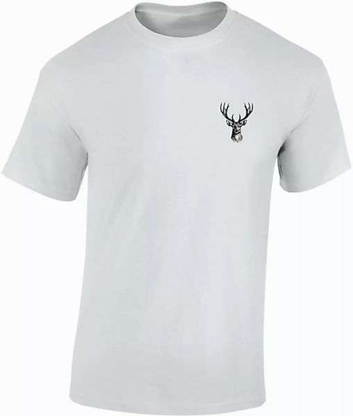 Baddery Print-Shirt Jäger T-Shirt: "Hirschkopf" - Geschenk für Jäger - Jagd günstig online kaufen