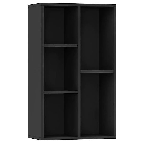 vidaXL Bücherregal/Sideboard Schwarz 50x25x80 cm Holzwerkstoff 800163 günstig online kaufen