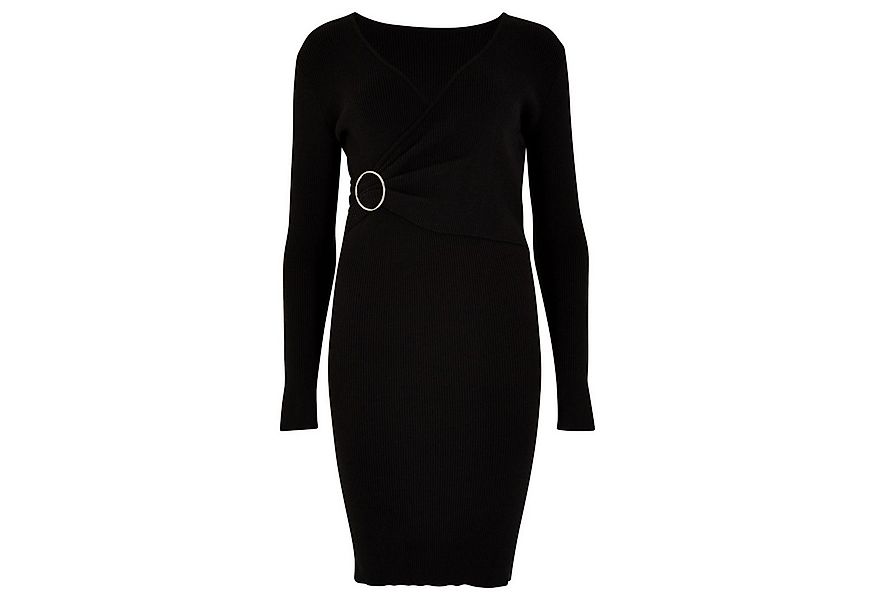 Apricot Strickkleid Wickeloptik-Minikleid (1-tlg) mit dekorativer Schnalle günstig online kaufen