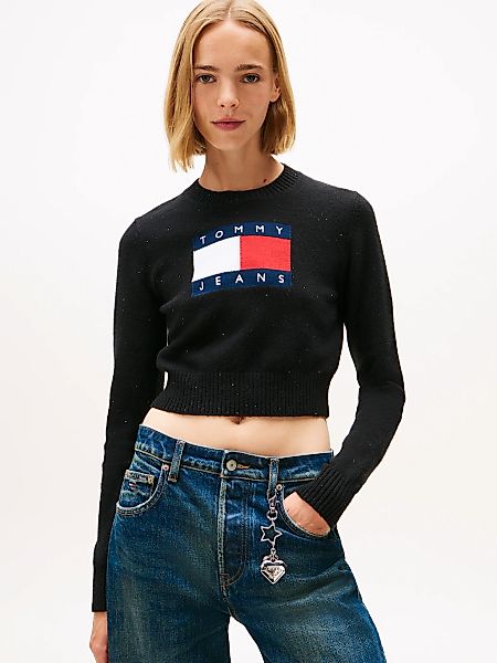 Tommy Jeans Strickpullover "TJW SPARKLE FLAG SWEATER EXT" günstig online kaufen