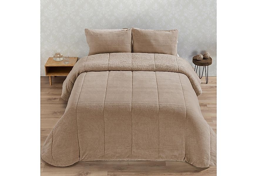 Überwurf Flauschige und warme Decke inkl. 2 Kissenbezüge, Manterol, 235x260 günstig online kaufen