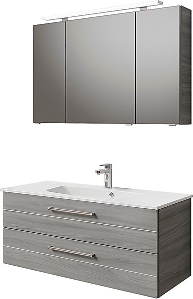 Saphir Badmöbel-Set »Serie 6025 2-teilig Mineralmarmor-Waschtisch mit LED-S günstig online kaufen