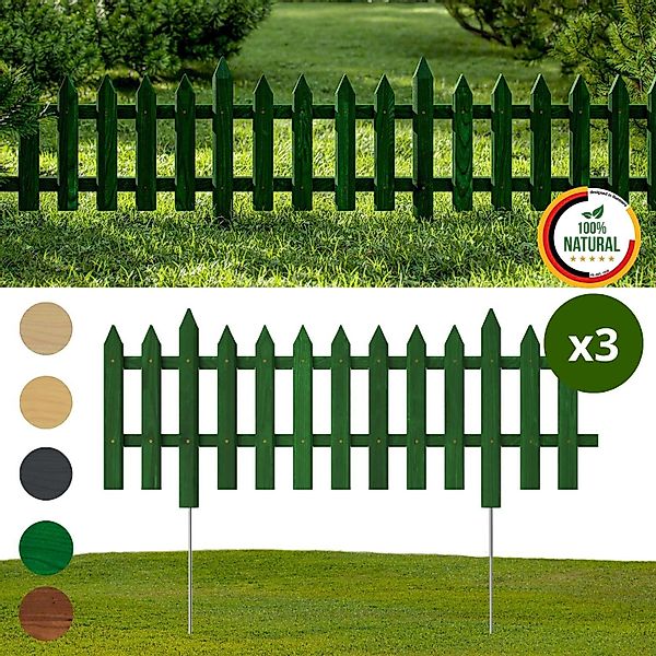 Floranica Staketenzaun Vorgartenzaun Steckzaun Gartenzaun Zierzaun günstig online kaufen