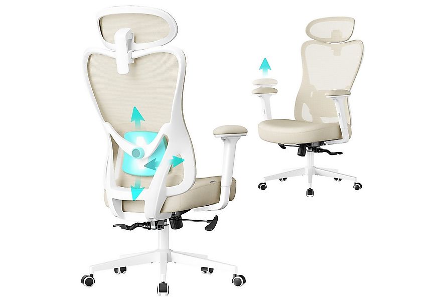 SONGMICS Bürostuhl, ergonomisch, Schreibtischstuhl, Computerstuhl, verstell günstig online kaufen