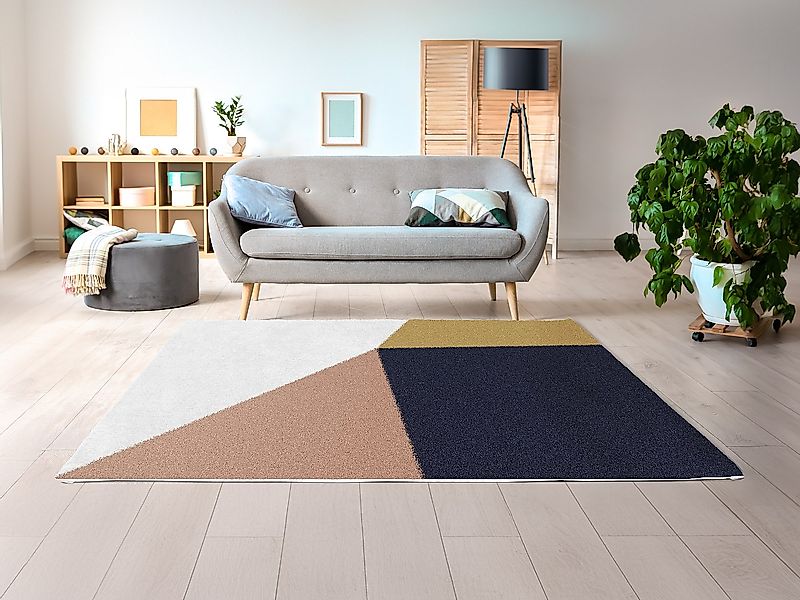 Hochflorteppich mit geometrischem Muster - 160 x 230 cm - Mehrfarbig - GATR günstig online kaufen