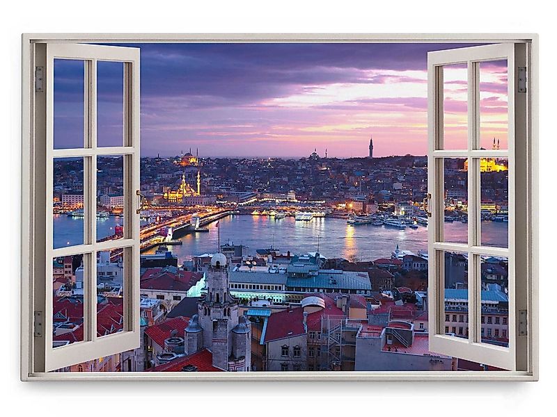 Sinus Art Leinwandbild Wandbild 120x80cm Fensterbild Istanbul Türkei Horizo günstig online kaufen