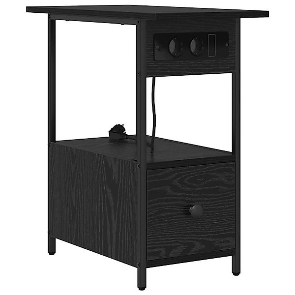 vidaXL Nachttisch Schwarze Eiche 60 x 30 x 61 cm Holzwerkstoff 859595 günstig online kaufen
