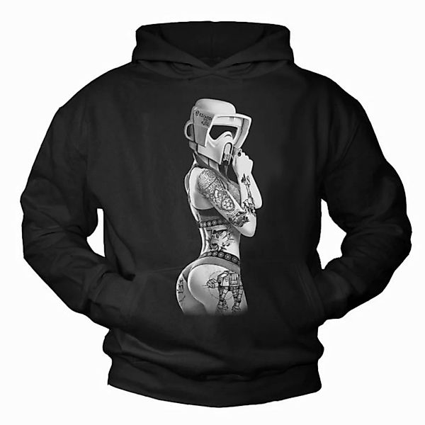 MAKAYA Kapuzenpullover Herren Motiv Tattoo Trooper Sweatshirt Hoodie Nerd G günstig online kaufen