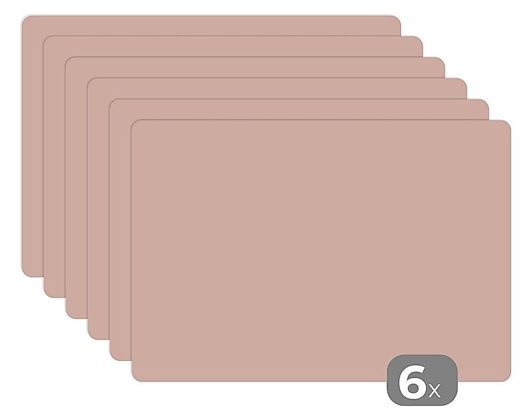 MuchoWow Platzset Rosa - Palette - Einfarbig - Einfarbig rosa, (6-St), Plat günstig online kaufen