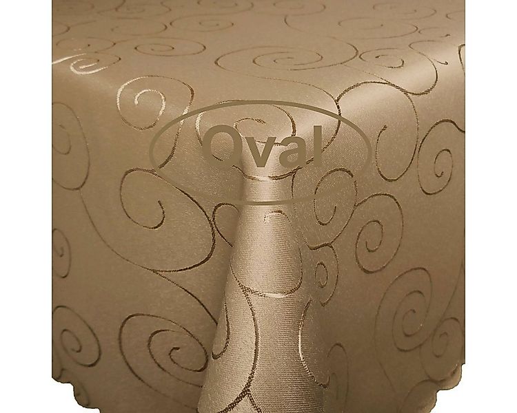 Tischdecke Ornamente OVAL Tischdecke Seidenglanz Damast Circle, strapazierf günstig online kaufen